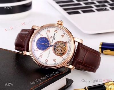 Copy Patek Philippe Complications Rose Gold Watches 42mm
